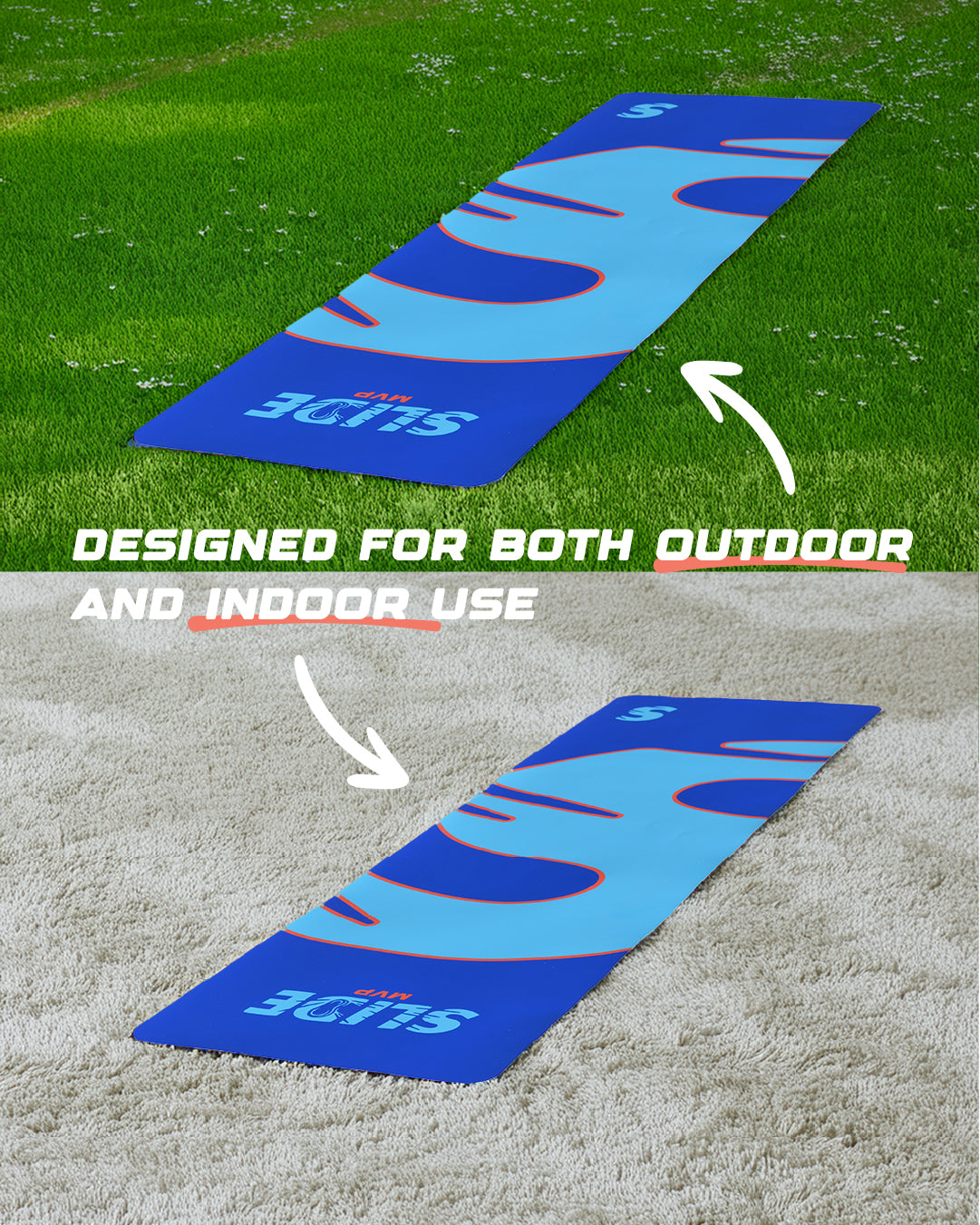 SlideMVP mat for athletes training sliding techniques for baseball and softball.